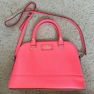 Kate Spade small Wellesley handbag- bright pink
